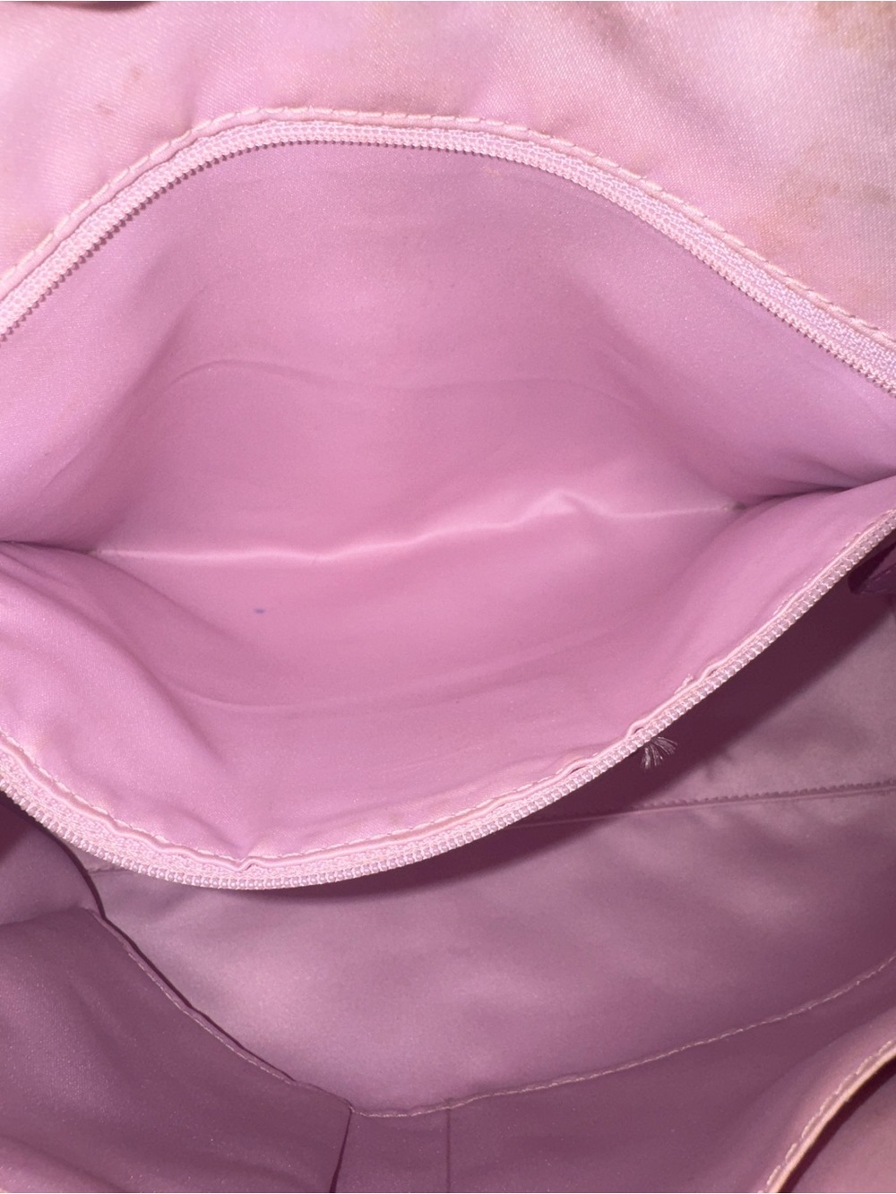 Like NEW Coach Beige Signature Satchel with Deep Lavender Trim - PRETTY 💖 - Picture 5 of 9